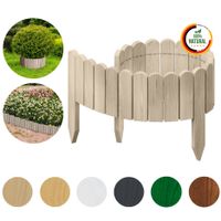 Beeteinfassung 10 x 100 cm Unbehandelt Flexibler Holzzaun Rasenkante