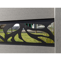 WPC-Sichtschutzzaun Valla - mit Design 1x Element + 2x Pfosten - Grau