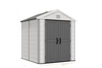 Kunststoff Gerätehaus "Hanoi", ca. 224 x 222 x 250 cm -  Weiß/Grau