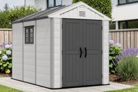 Kunststoff Gerätehaus "Hanoi", ca. 324 x 222 x 250 cm -  Weiß/Grau