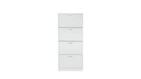 Ravon Schuhschrank mit 4 Türen, ca. 63 x 24 x 150 cm – Weiß