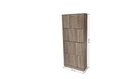 Ravon Schuhschrank mit 4 Türen, ca. 63 x 24 x 150 cm – Holzoptik