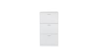 LuxeFit Schuhschrank mit 3 Türen, ca.60 x 30 x 114,5 cm – Weiß