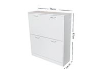 StyleStep Schuhschrank, ca. 75 x 87 x 24 cm – Weiß