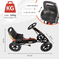 Go Kart für Kinder von 5 bis 9 Jahren mit Luftreifen, Kinderfahrzeug
