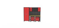 Garagenschrank 6tlg. / Rot / Werkbank Werkzeugschrank Werkzeugwand