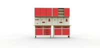 Werkzeugschrank Werkstatt-Set 240 cm Rot