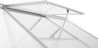 Aluminium Gewächshaus mit Dachfenster "Boston", ca. 130 x 190 x 193 cm - Silber