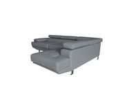 Eck-Sofa mit verstellbarer Kopf- und Armlehne - Grau