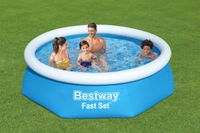 Bestway® Fast Set™ Aufstellpool Swimmingpool Ø 244 x 61 cm, blau Neu
