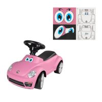 VW Beetle Rutschfahrzeug pink mit Hupe, VW lizenziertes Kinderfahrzeug ab 1 Jahr