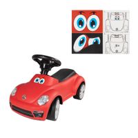 VW Beetle Rutschfahrzeug rot mit Hupe, VW lizenziertes Kinderfahrzeug ab 1 Jahr