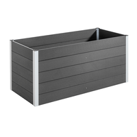 WPC Hochbeet CARMENO, ca. 160 x 70 x 75 cm – Anthrazit 