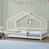 Kinderbett Knätten 70x140 cm Weiß