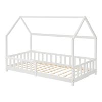 Hausbett Hesel mit Rausfallschutz 90x200cm Weiß