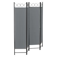 Paravent Saragossa - 4-teilig - 160x171cm - Dunkelgrau