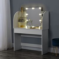 Schminktisch Köla - mit LED - Weiß