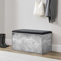 Schuhbank Degerfors - 80x39x45cm - Betonoptik/Schwarz