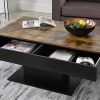 Couchtisch Lünen - Holzoptik/Schwarz