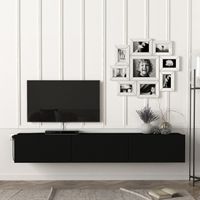 Fernsehschrank Vihti - 180x31x29,5cm - Schwarz