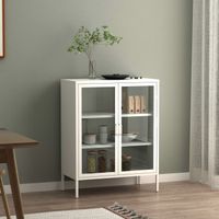 Sideboard Fauske  - 80x40x101,5cm - Weiß