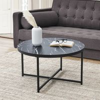 Couchtisch Uppvidinge - 45x80cm - Marmor / Schwarz