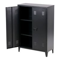 Metallschrank Oripää - 110x75x33cm - Schwarz
