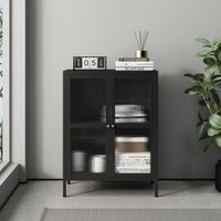 Sideboard Säkylä - 64x35x84cm - Schwarz