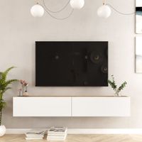 Fernsehtisch Lapinlahti - 180x31,5x29,5cm - Eiche rustikal/Weiß