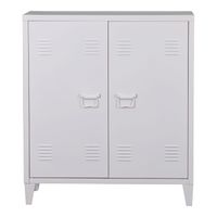 Metallschrank Oripää - 90x80x33cm - Weiß