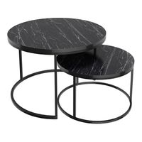 Couchtischset Skagen - Marmor, schwarz