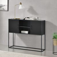Sideboard Motala - 90 x 108,5 x 30 cm - Schwarz
