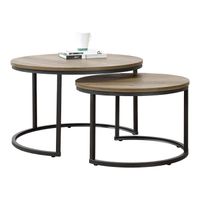 Couchtischset Christchurch - Schwarz/Holz