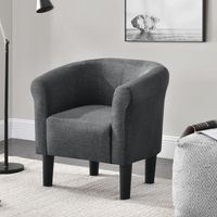 Sessel Jelgava - Textil - Dunkelgrau