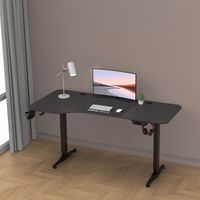 Höhenverstellbarer Tisch Oxnard - 160x75cm - Schwarz