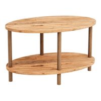 Couchtisch Höjreby - Oval - Holzoptik