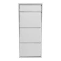 Schuhschrank Sokndal - 3+1 Kippfächer - Weiß