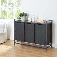 Wäschesammler Saltvik - 75,5x102,5x38cm - Schwarz