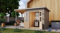 Gartenhaus Stelle 3 mit Anbaudach