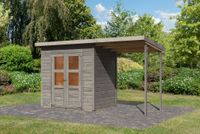 Gartenhaus Stelle 3 mit Anbaudach