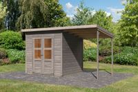 Gartenhaus Stelle 4 mit Anbaudach