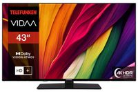 Telefunken Fernseher 43 Zoll Smart TV VIDAA (4K UHD, HDR Dolby Vision, HD+ 6 Monate, Triple-Tuner)