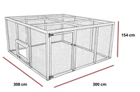 Hühnerauslauf Gross Rot,  EZ Chicken Home 8,76 m² Hergestellt in EU
