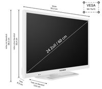 Telefunken 24 Zoll Fernseher XH24O550M-W - HD-Ready Fernseher mit integriertem Triple-Tuner, weiß