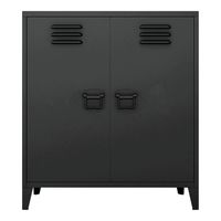 Metallschrank Oripää - 90x80x33cm - Schwarz