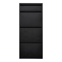 Schuhschrank Sokndal - 3+1 Kippfächer - Schwarz