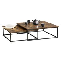 Couchtischset Haninge - Dunkler Holzton