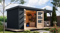 Gartenhaus Galatea 4C im Set anthrazit