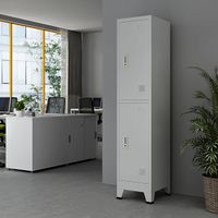 Schließfachschrank Joroinen - mit 2 Türen - 180x38x45cm - Grau