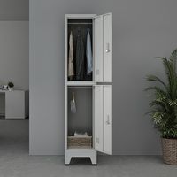 Schließfachschrank Joroinen - mit 2 Türen - 180x38x45cm - Grau